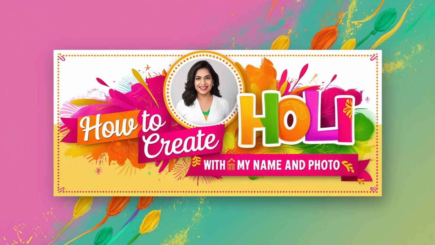 How to Create Holi Wishes with My Name and Photo